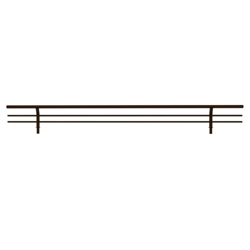 35" Sidelines Wire Shoe Rail, Satin Nickel Finish