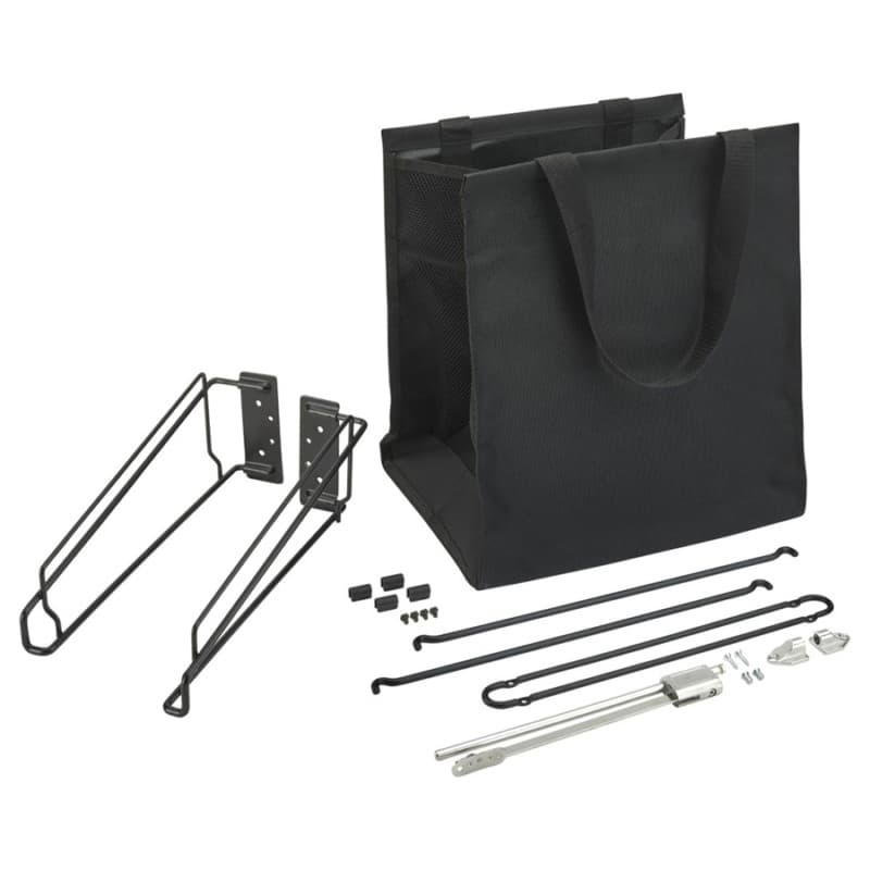 19-1/2" x 13-1/2" x 16" Wide Sidelines Tilt-Out Wire/Fabric Hampers Bag, Black Finish