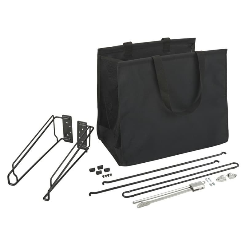 19-1/2" x 13-1/2" x 27" Wide Sidelines Tilt-Out Wire/Fabric Hampers Bag, Black Finish