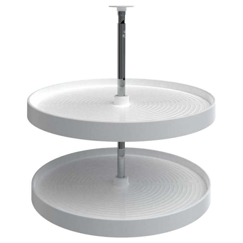 2062 24" Full-Circle 2 Tray Lazy Susan, White