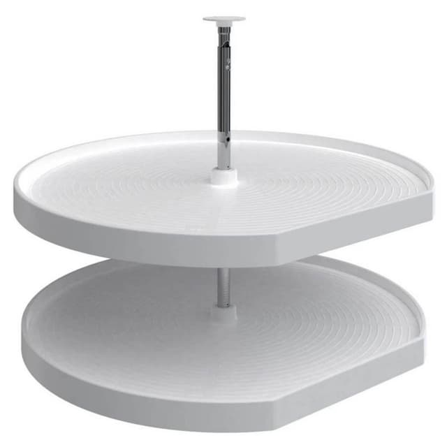 Rev-A-Shelf Corporation LD-2262 Lazy Daisy Series D-Shape Lazy Susan Set, 2 Tray