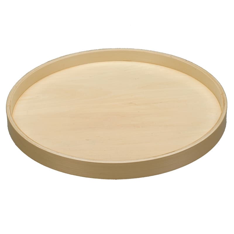 LD-4BW 28" Full-Circle 1 Tray Lazy Susan with Steel Swivel Bearing, Natural Maple, Bulk (20/Box)