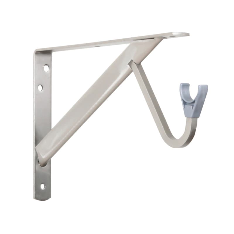 8" x 12" Closet-Pro HD Heavy Duty Shelf/Rod Bracket with Slide-Thru, Brushed Nickel Finish