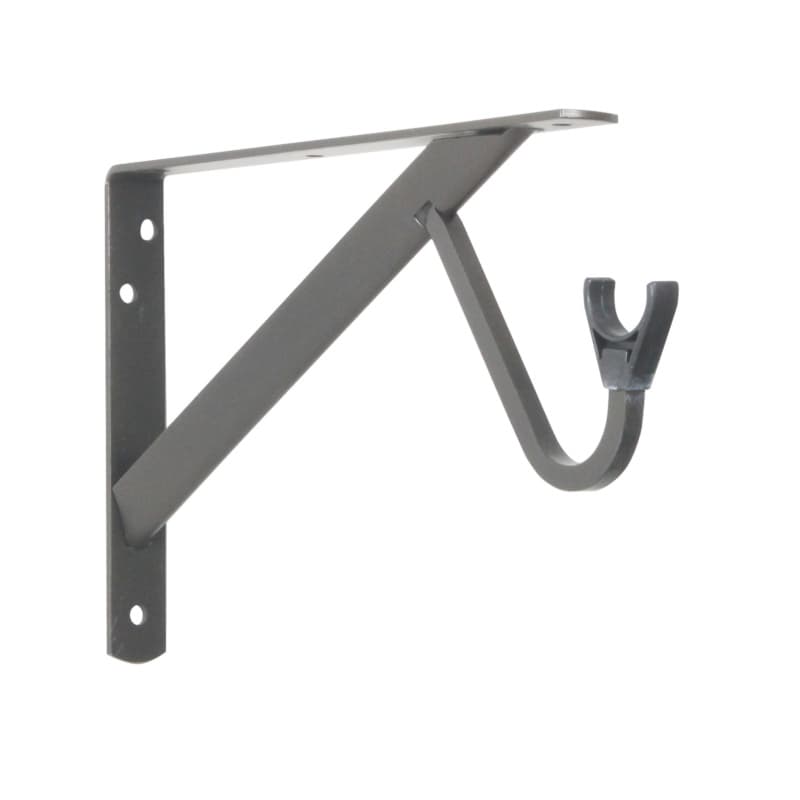 8" x 12" Closet-Pro HD Heavy Duty Shelf/Rod Bracket with Slide-Thru, Platinum Finish
