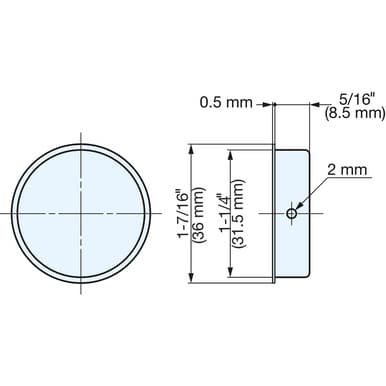 3/8" Recess Pull, Satin