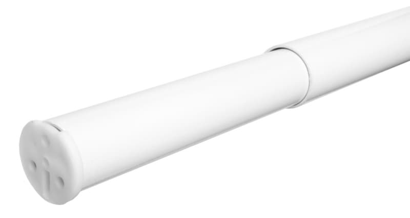 1-1/4" Diameter 30"-48" Length Closet-Pro Heavy-Duty Adjustable Rod, White