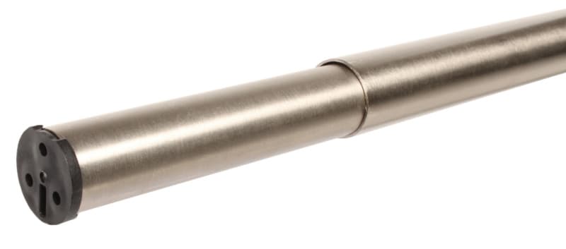 1-1/4" Diameter 72"-120" Long Adjustable Closet Rod, Brushed Nickel