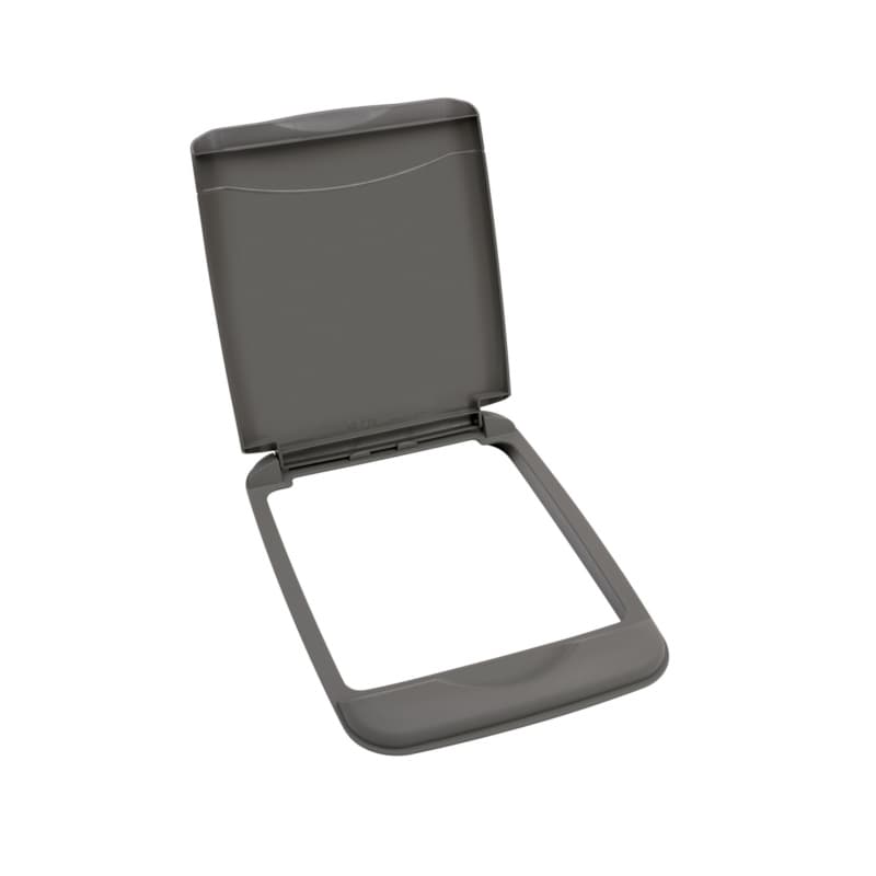 Single 50 QT Bottom-Mount Waste Container Pullout, Soft-Closing, Natural