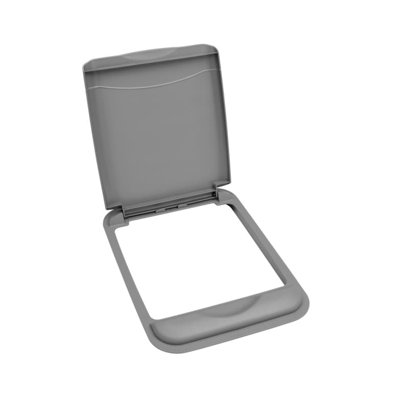 50 QT Waste Container Pullout, Silver
