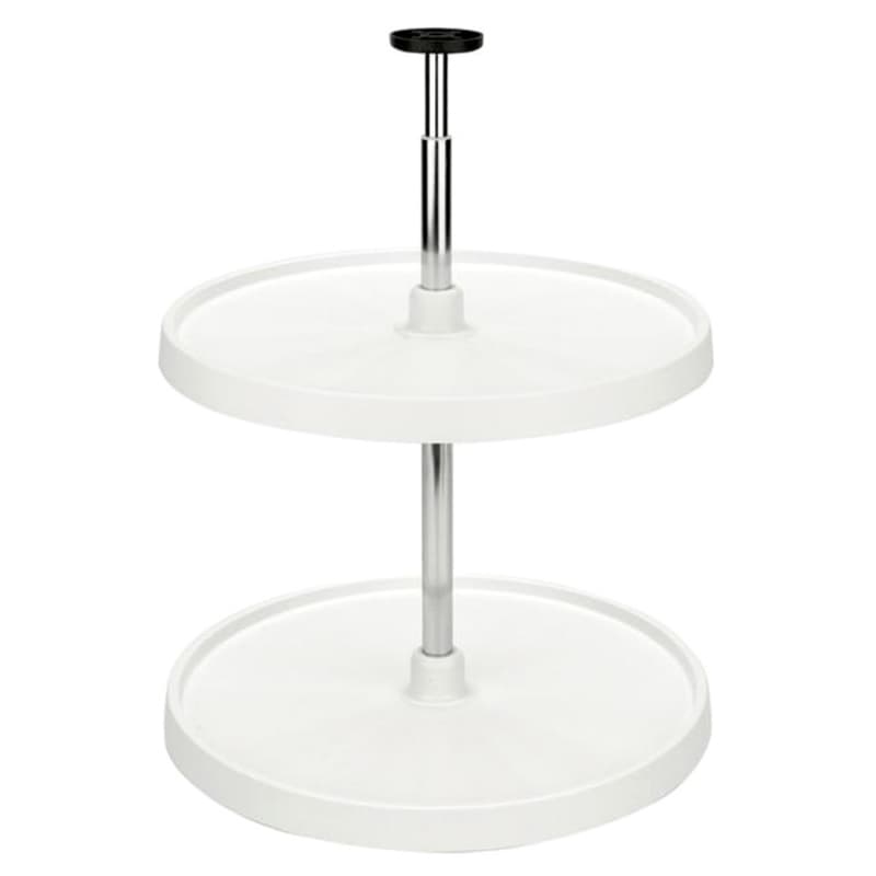 18" Full-Circle 2 Tray Value Line Lazy Susan, White