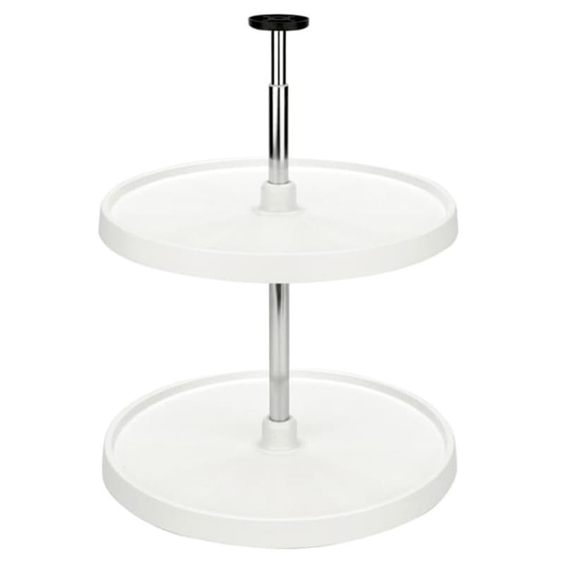20" Full-Circle 2 Tray Value Line Lazy Susan, White