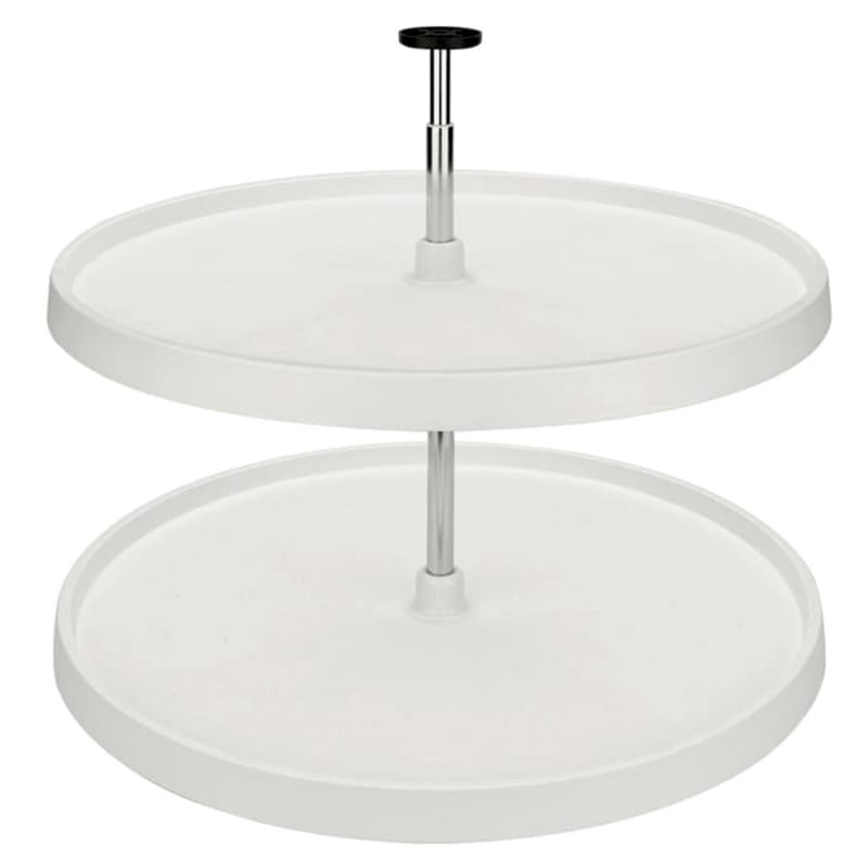 24" Full-Circle 2 Tray Value Line Lazy Susan, White