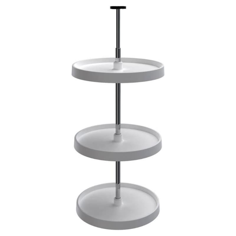 18" Full-Circle 3 Shelf Lazy Susan with Telescoping Post