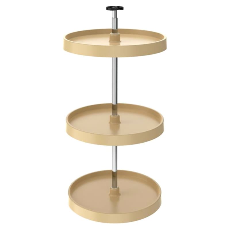 3073 18" Full-Circle 3 Tray Value Line Lazy Susan, Almond