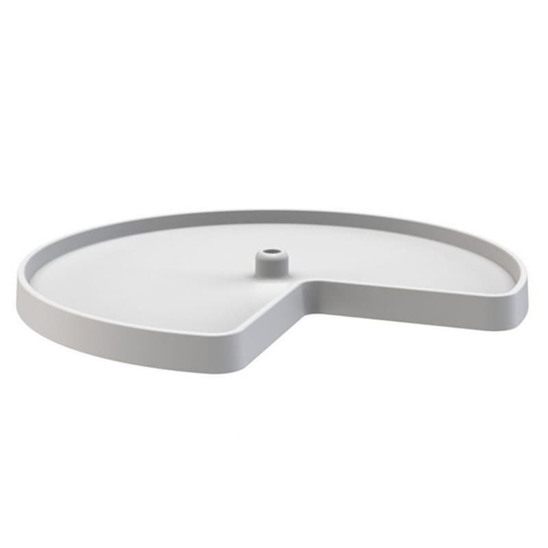 Value Line 32" Kidney 1 Tray Lazy Susan, White