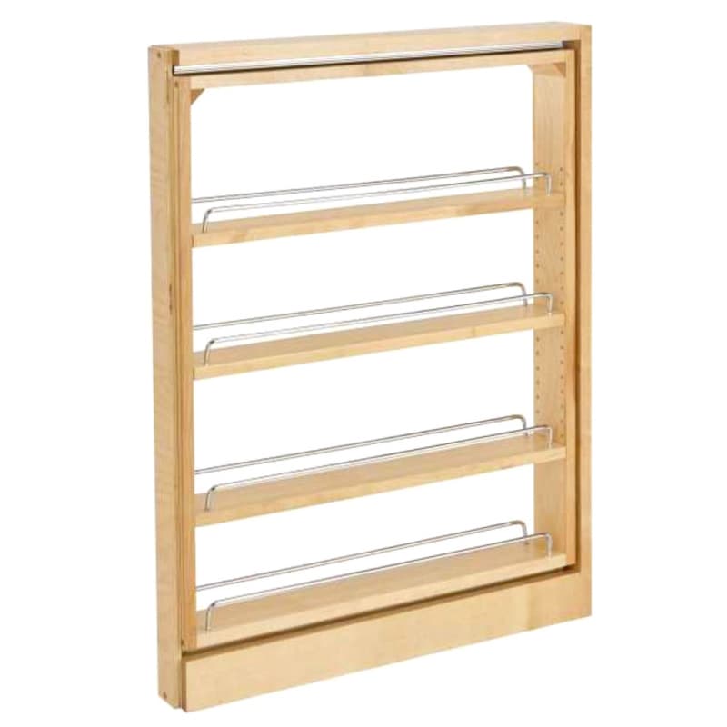 3" x 30" 4-Shelf Filler Pullout Organizer with Soft-Closing, Wood