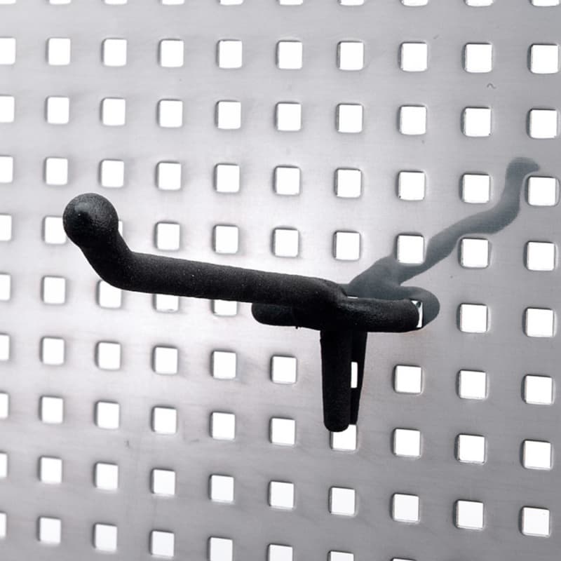 434 3" Extension Single Hook, Rubberized Black (5/Box)