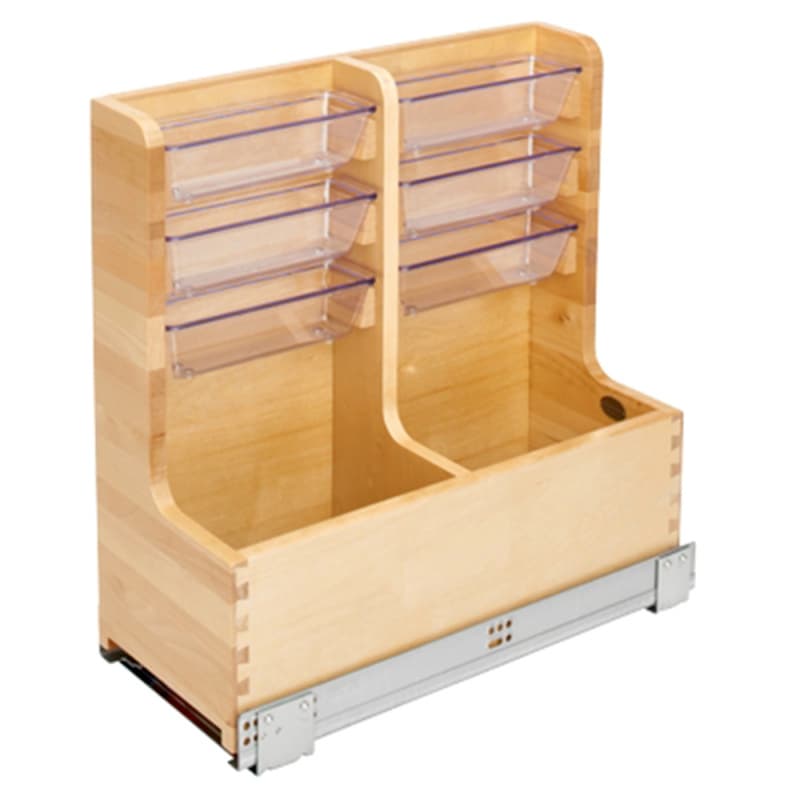 8-3/4" Pullout Organizer with Soft-Closing, Wood