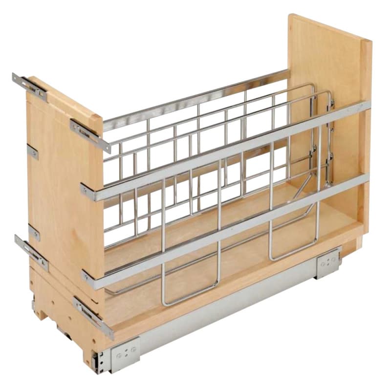 8" x 19-1/2" 1-Shelf Pullout Organizer with Ball Bearing Soft-Closing, Wood