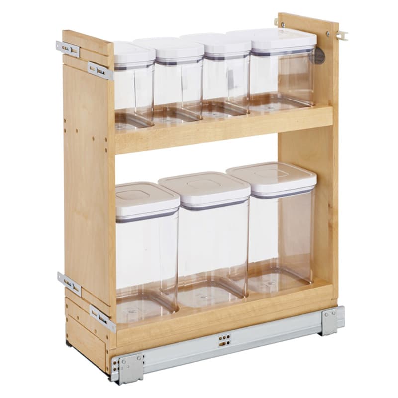 8-3/4" Pullout Organizer with BLUMOTION Soft-Closing Sink and Base Accessories, Wood