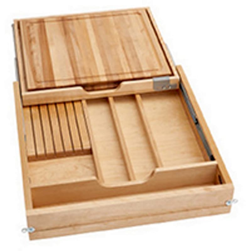 20-1/2" Combination Knife Holder/Cutting Board Drawer for 21" Cabinet Opening