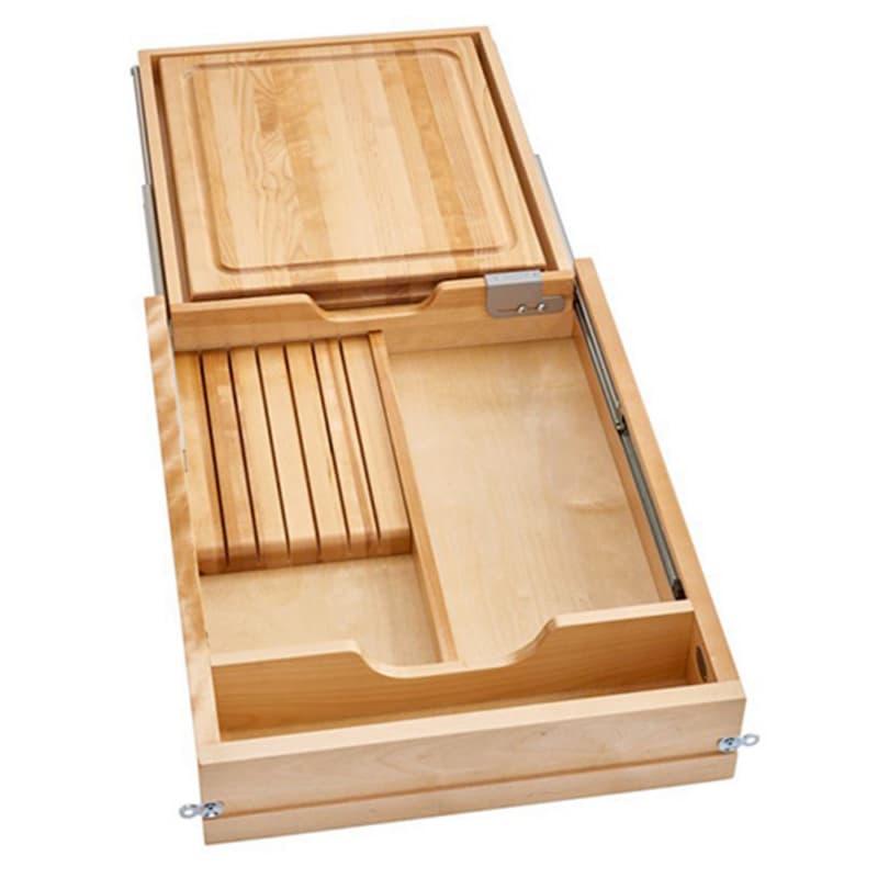 16-1/2" Combination Knife Holder/Cutting Board Drawer with BLUMOTION Soft Close