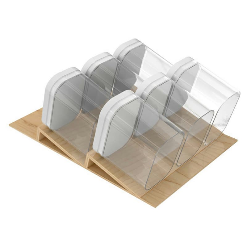4OXO 13-7/32" Drawer Insert Organizer, Clear Polyurethane