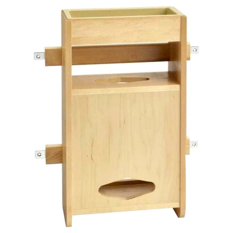 13-1/2" 1-Tier Wood Grocery Bag Storage for 36" Sink Base