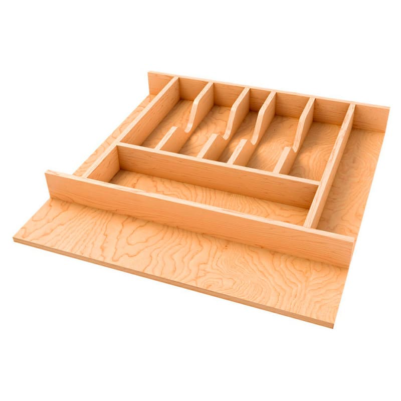 19-1/4" 4WCT Right Fit Cutlery Drawer Insert, Light Brown (48 Pallet)