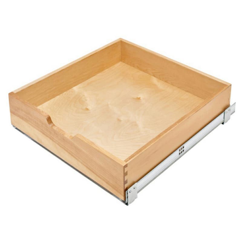 20-23/32" 4WDB 1-Tier Wood Standard Pull-Out Drawer Box with BLUMOTION Soft-Closing, Clear