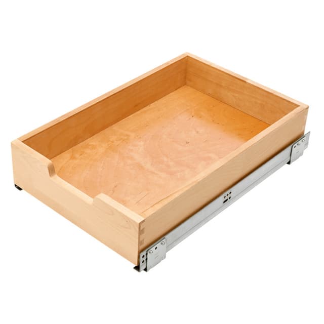 4WDB Maple Pilaster System with Soft-Close Slides, Rev-A-Shelf