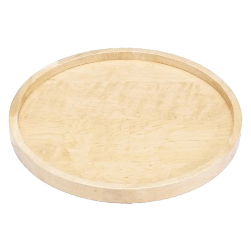 18" Full-Circle Wood Lazy Susan Tray, Undrilled, No Hardware