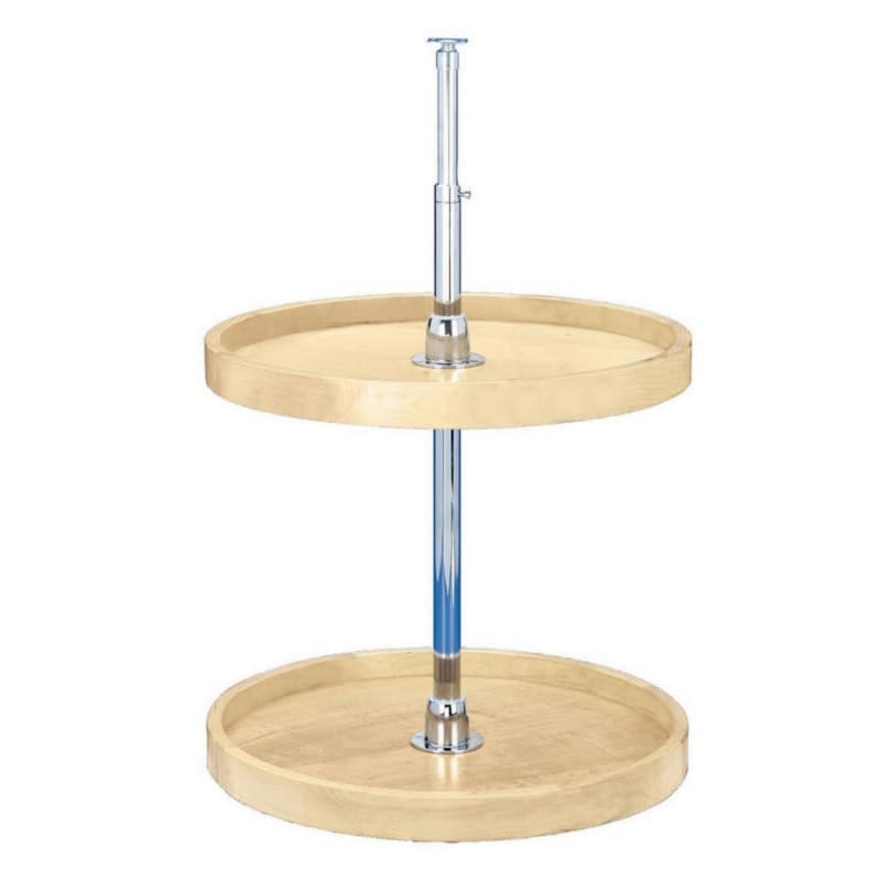 4WLS 20" Full-Circle 2 Tray Wood Lazy Susan