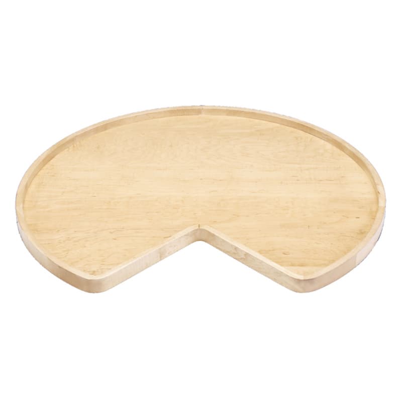 32" Kidney 1 Tray Wood Lazy Susan, 2-3/8" Height