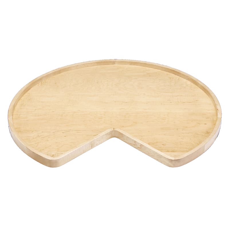 24" Kidney Detent Pole Mount Susan Shelf, Maple, Bulk (23/Box)