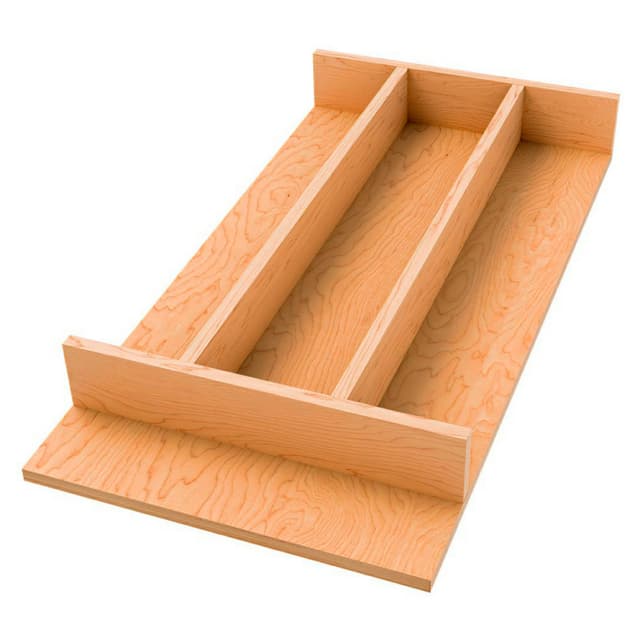 Rev-A-Shelf Corporation 4WUT Series Wood Right Fit Utensil Drawer Insert, Bulk Packaging, Shallow