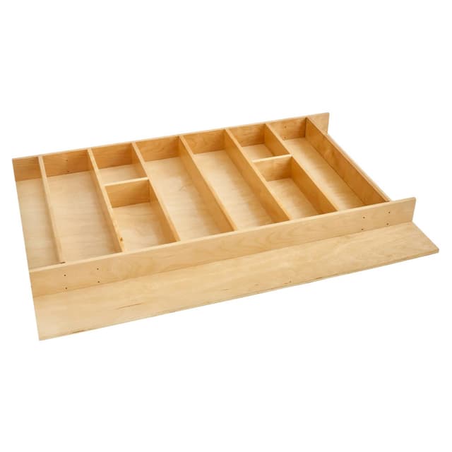 Rev-A-Shelf Corporation 4WUT Series Wood Right Fit Utensil Drawer Insert, Individual Packaging, Shallow