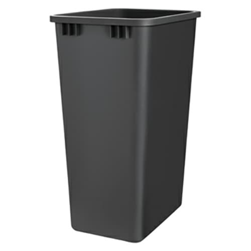 Double 35 QT Replacement Waste Container with Lid, Black