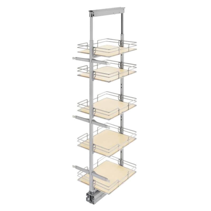 14-1/2" x 59-1/2" 5-Shelf Pullout Pantry, Maple