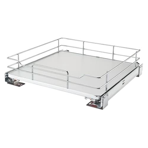 20-11/16" 2-Tier Solid Bottom Pullout Basket with BLUMOTION Soft-Closing, Gray