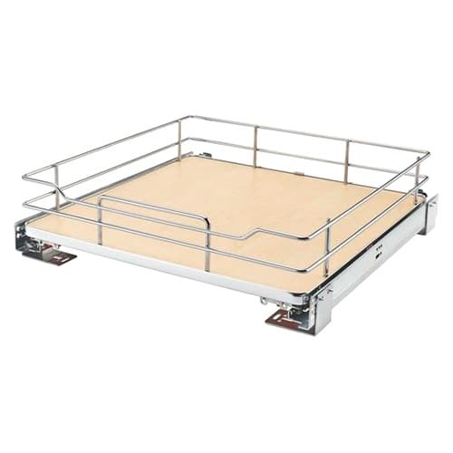 21" Solid Bottom Pullout Basket with BLUMOTION Soft-Closing, Maple