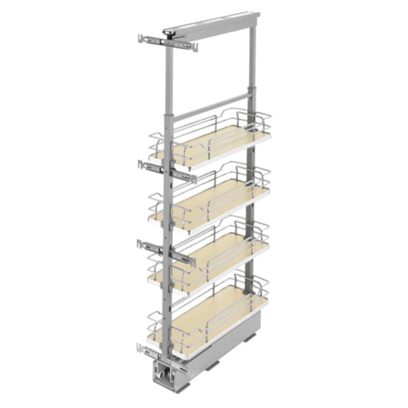 9-9/16" x 43-3/8" 6-Shelf Pullout Pantry with Soft-Closing, Maple