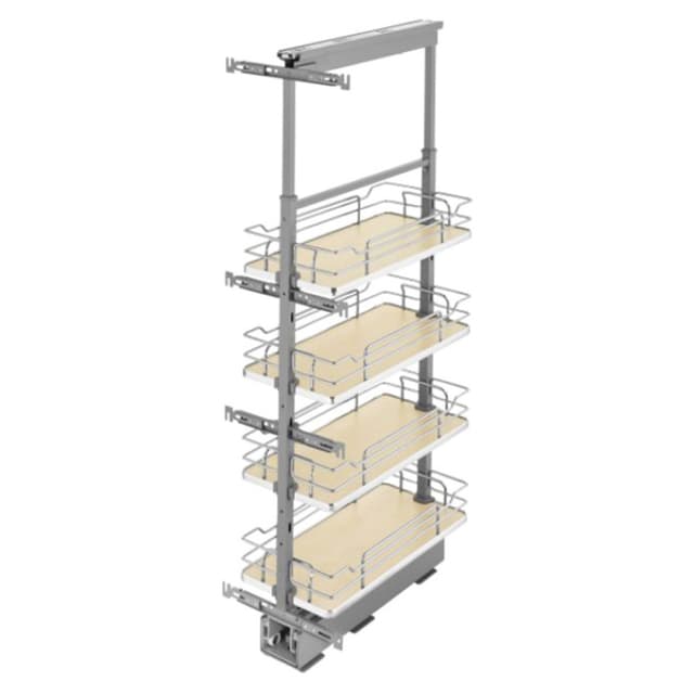 Rev-A-Shelf Corporation 5343 Solid Bottom Maple Pantry Pullout with Soft-Close for Full-Access Cabinets