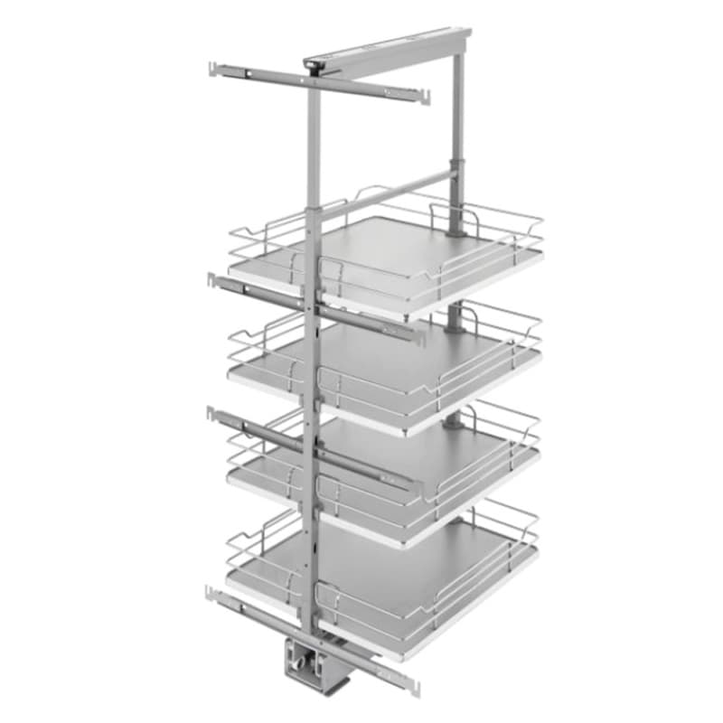 19-1/4"x 43-3/8" 6-Shelf Pullout Pantry with Soft-Closing, Gray