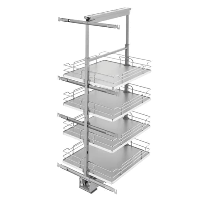 Rev-A-Shelf Corporation 5343 Solid Bottom Gray Pantry Pullout with Soft-Close for Full-Access Cabinets