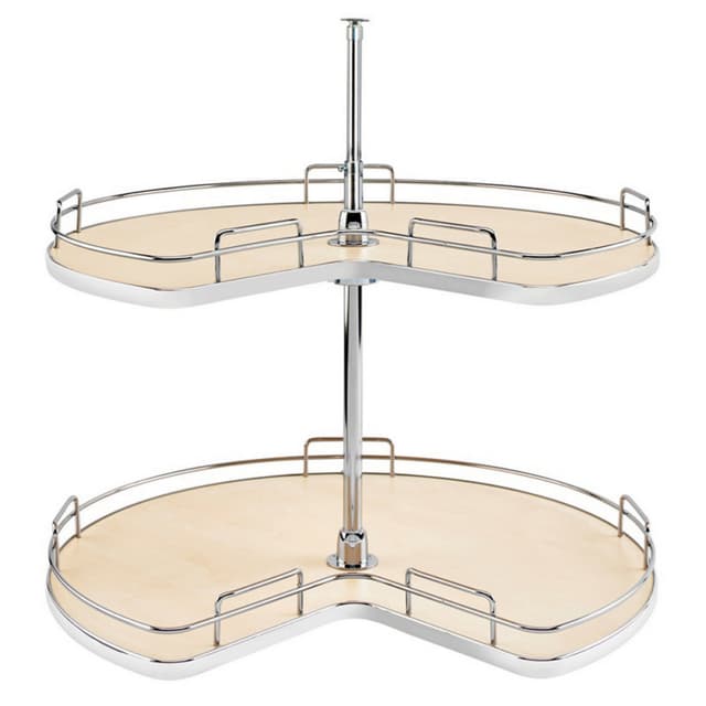 Rev-A-Shelf Corporation 53472 Contemporary Series Kidney Lazy Susan Set, 2 Tray