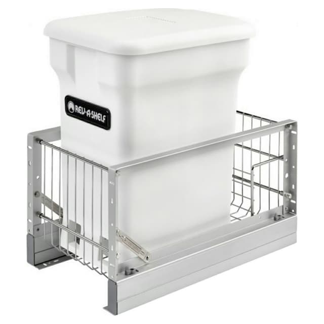 Rev-A-Shelf Corporation Bottom Mount Trash Pullout, 5349 Series, Single 24 Quart Bin, for 11" Openings