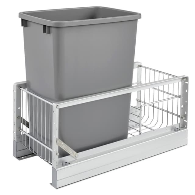 Rev-A-Shelf Corporation Bottom Mount Trash Pullout, 5349 Series, Single 35 Quart Bin, for 11" Openings