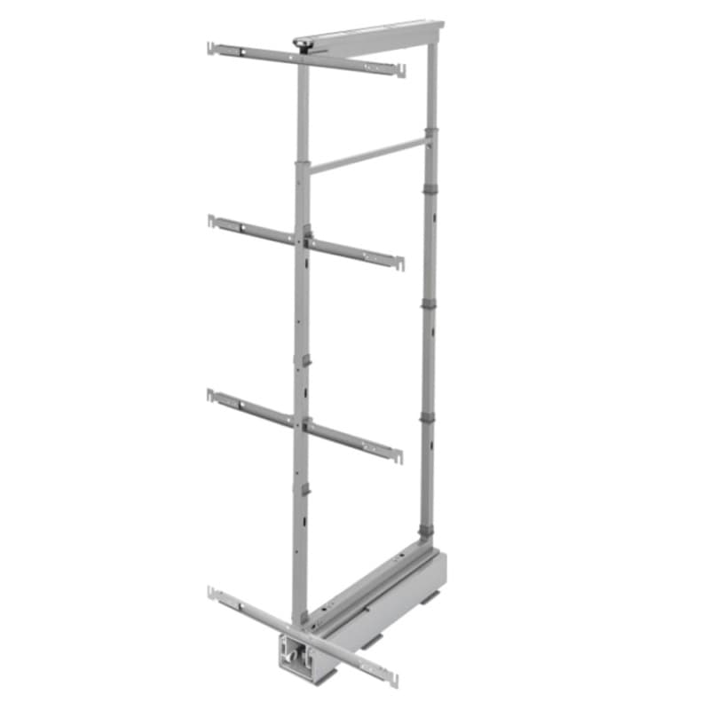 10-1/4" x 50-3/4" 6-Shelf Pullout Pantry with Soft-Closing, Gray