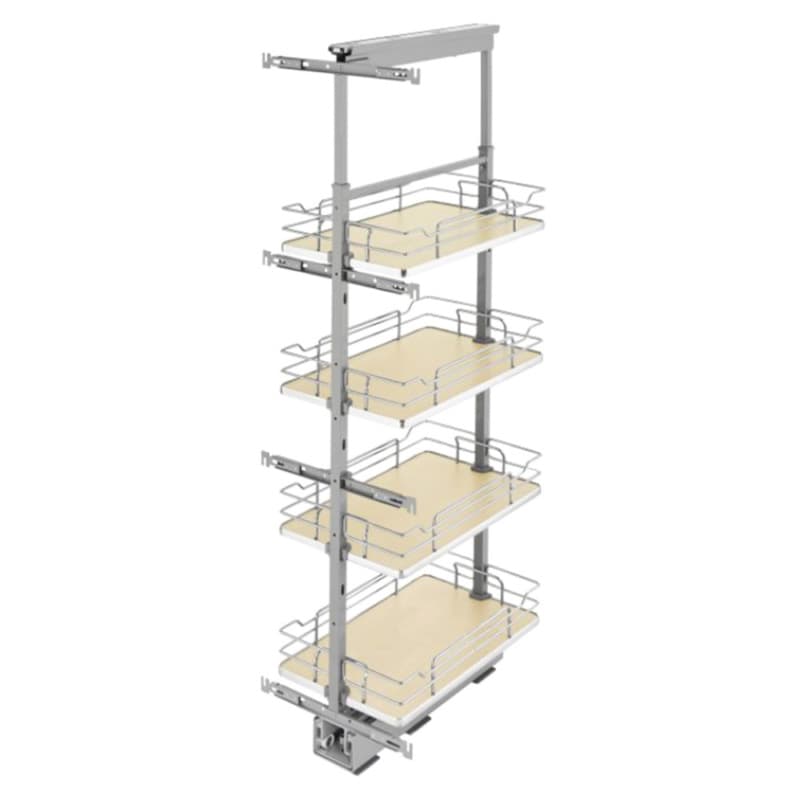 13-1/4" x 50-3/4" 6-Shelf Pullout Pantry with Soft-Closing, Maple